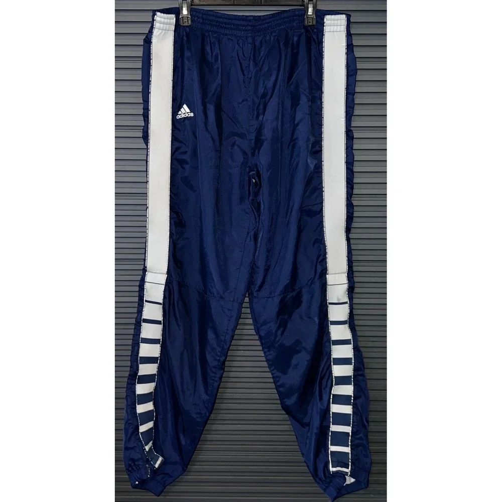 Vintage Adidas Mens‎ Track Pants Team Blue & White Striped Size L